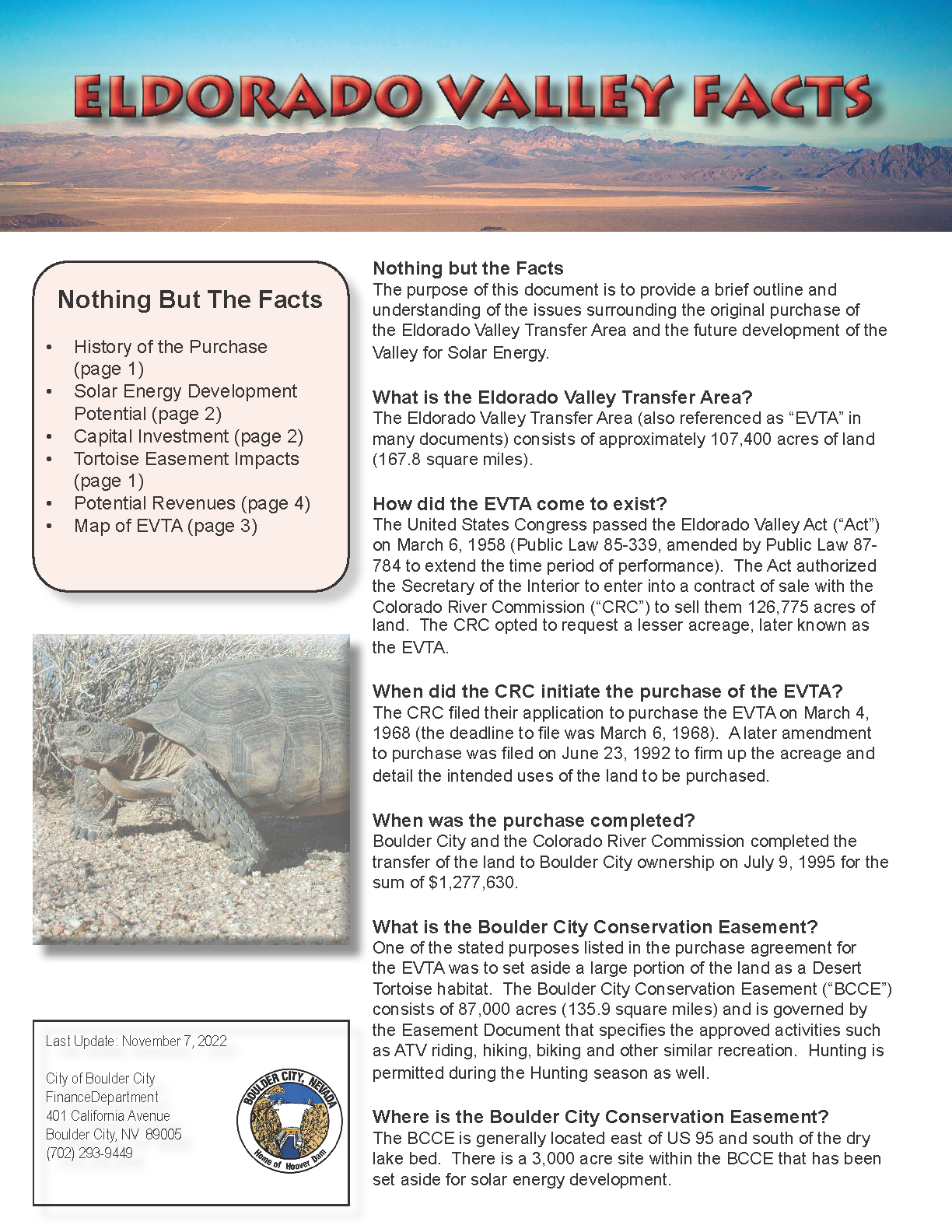 EVTA Facts at a Glance - FY23 cover