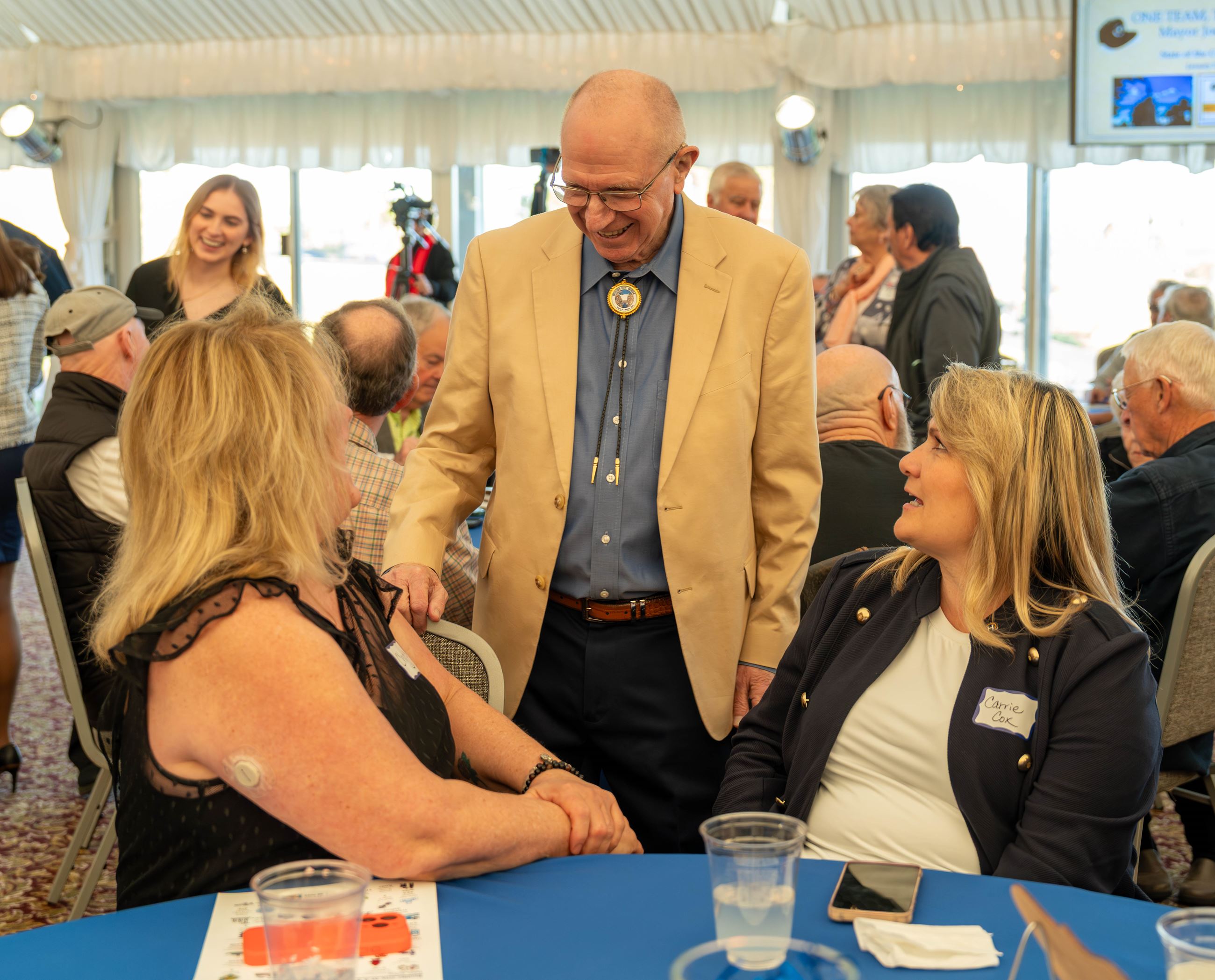 2026 State of the City (78) Photo: Mayor Joe Hardy with guests, including Henderson City Councilmember Carrie Cox