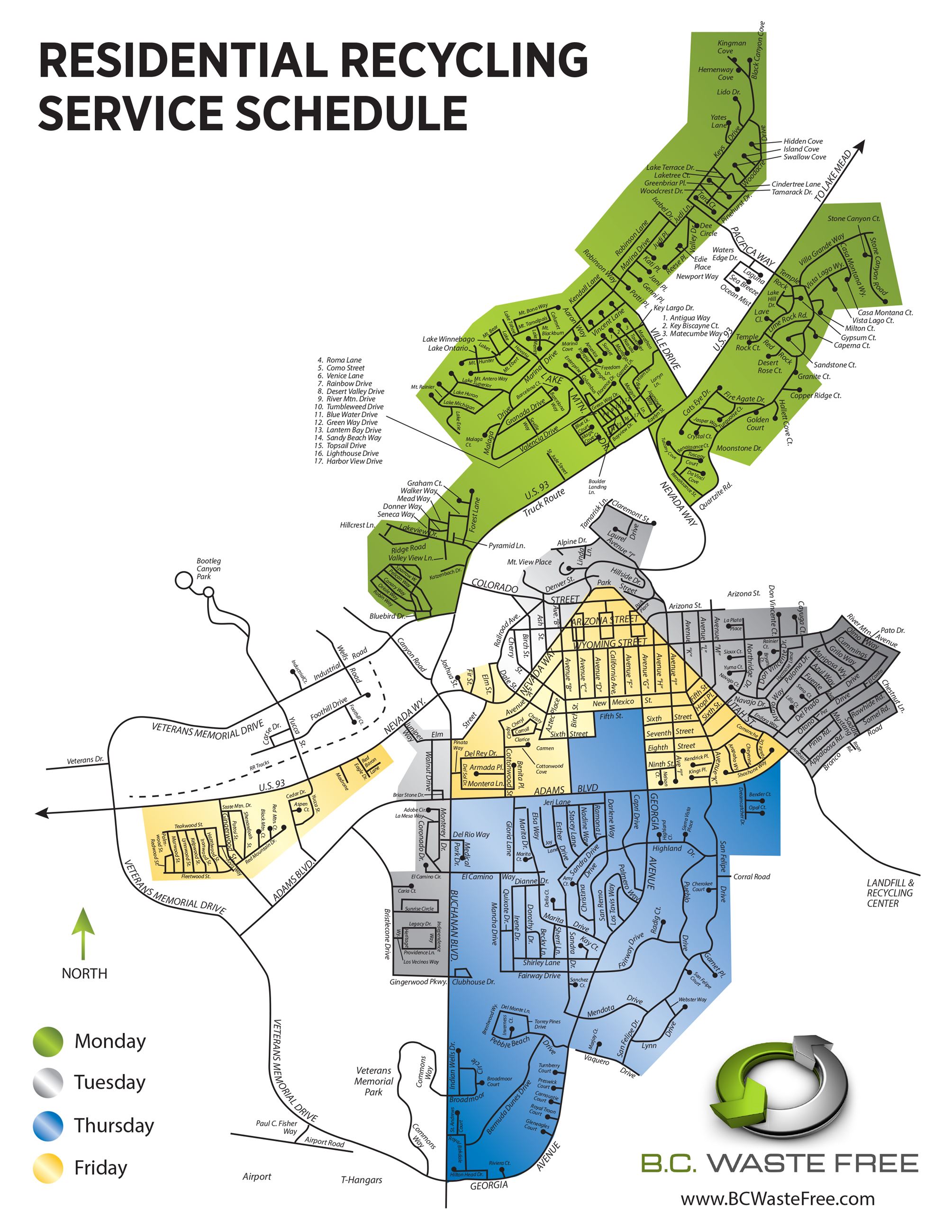 Recycling Service Schedule Map