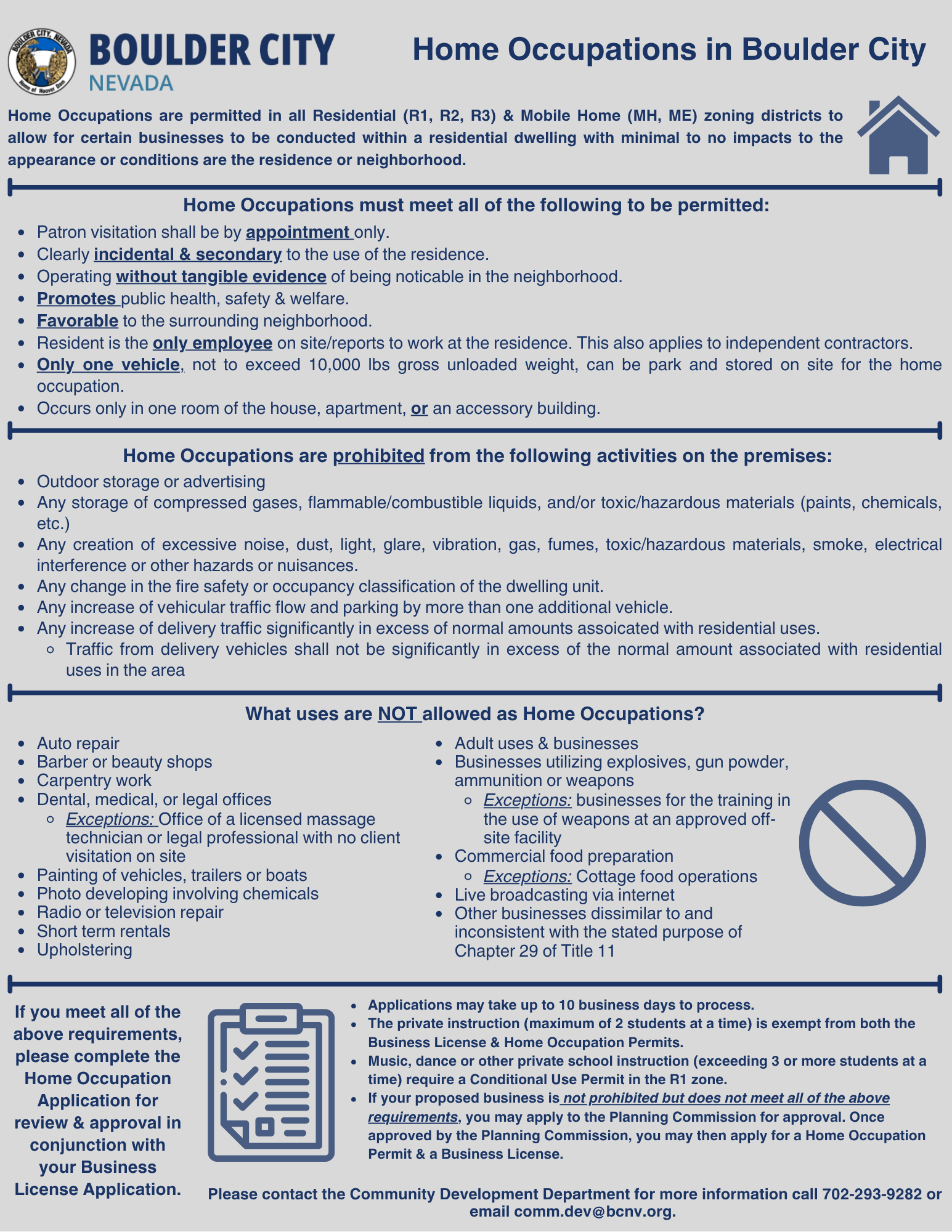 Home Occupation Flyer